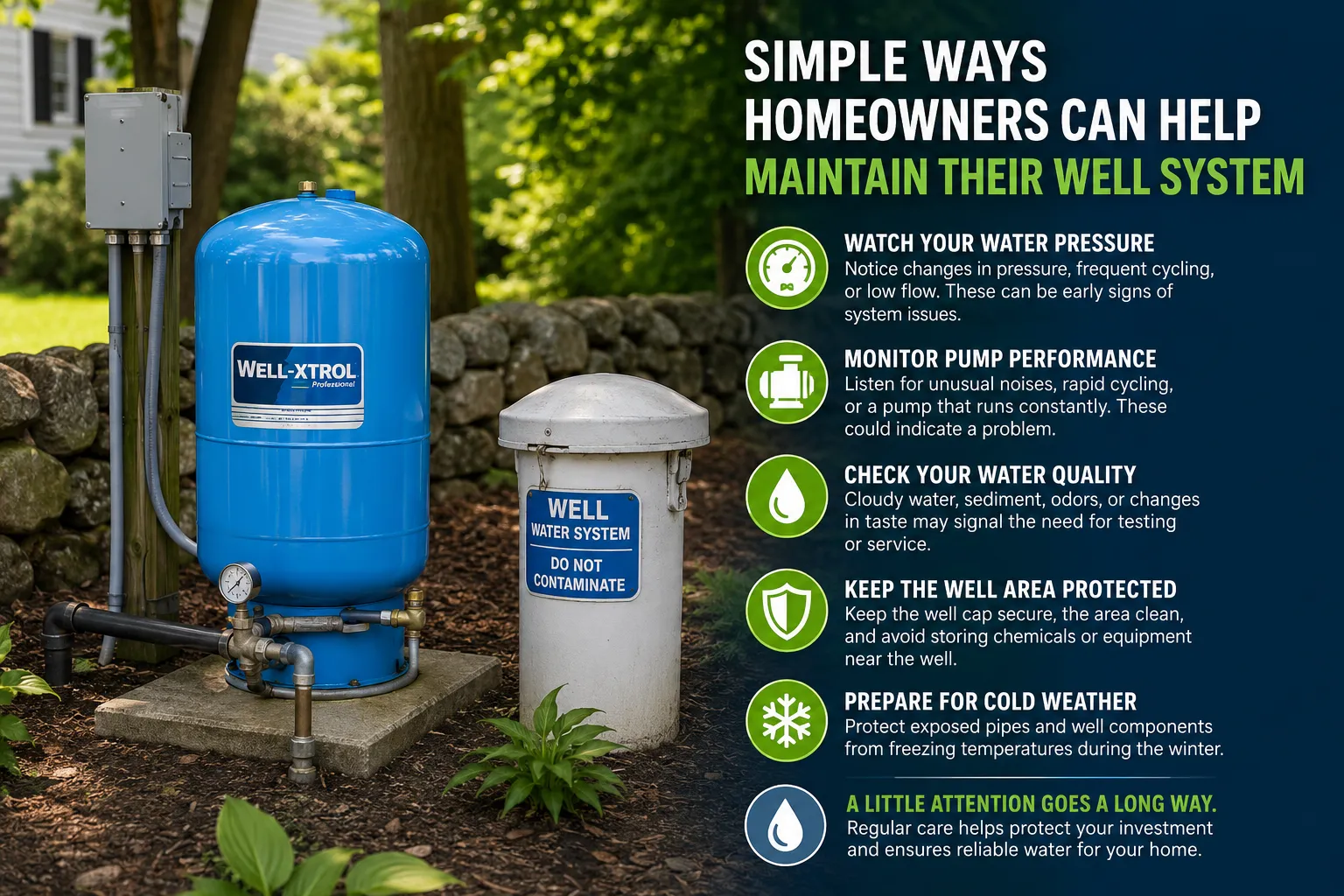 Simple Ways Homeowners Can Help Maintain Their Well System